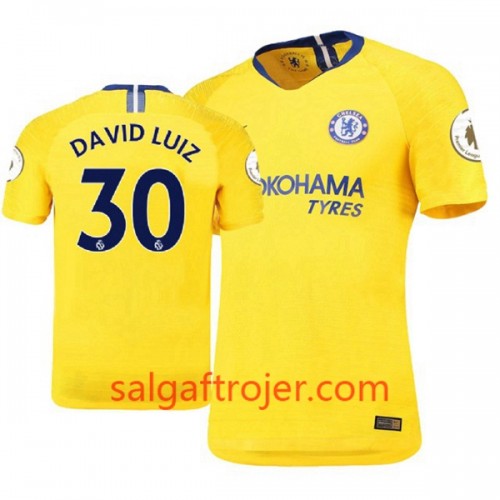 Chelsea Fodboldtrøjer David Luiz 30 Udebanesæt 2018/19 Kort ærmer Chelsea Fodboldtrøjer David Luiz 30 Udebanesæt 2018/19 Kort ærmer